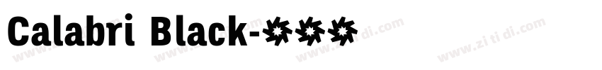 Calabri Black字体转换